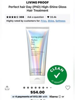 Living Proof Perfect hair Day High-Shine Gloss Hair Treatment